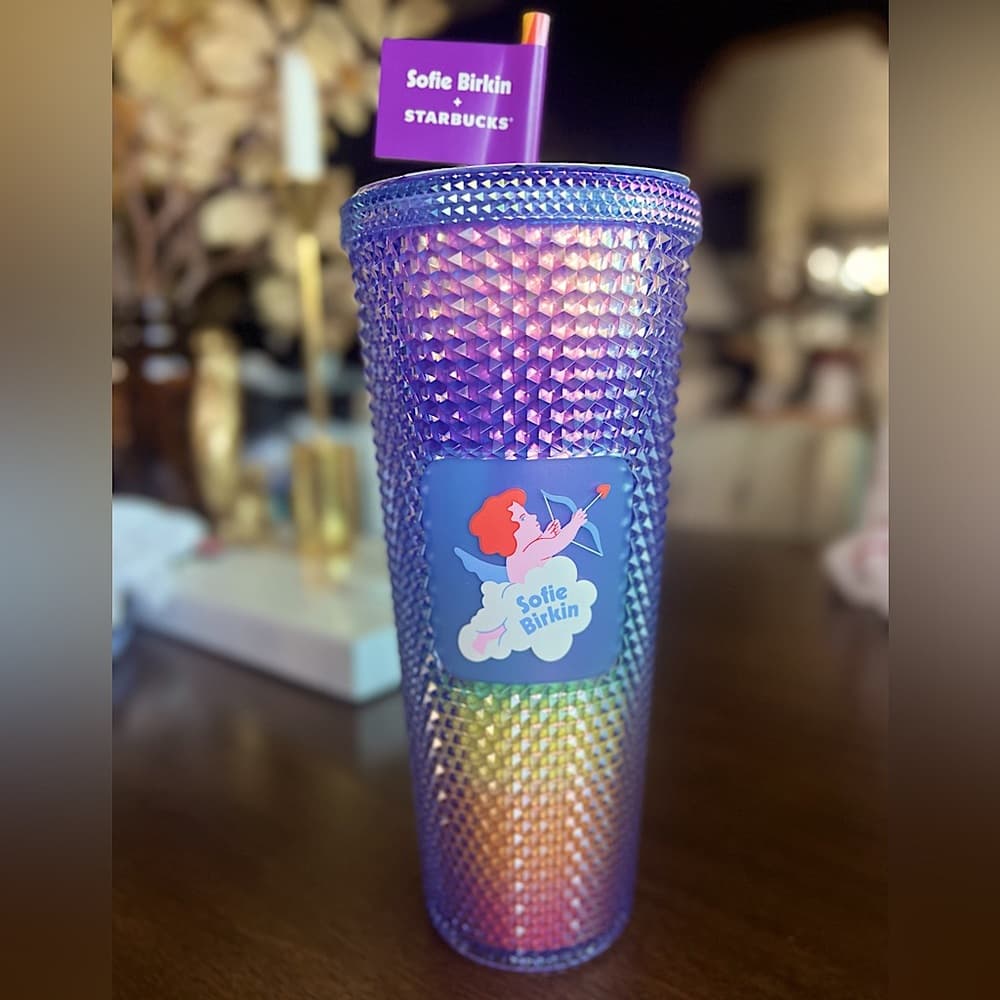 NEW 2024 STARBUCKS x Sofie Birkin 24 oz Sparkle Studs Cold Cup Limited Edition - Thumbnail 2