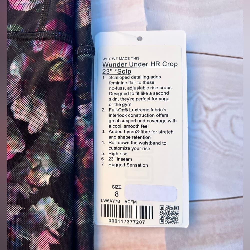 NEW 🎉 LULULEMON Wunder Under High-Rise Tight 25" Activate Multi Floral Size 8 - Thumbnail 9