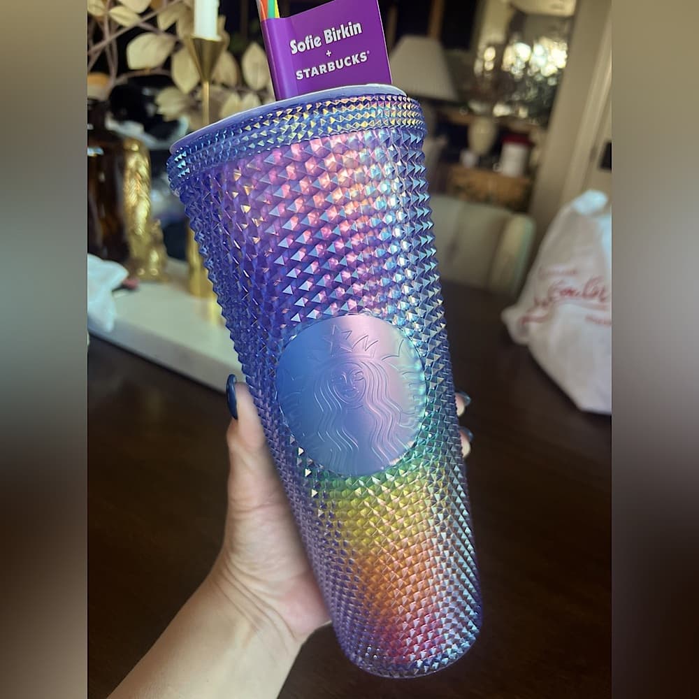 NEW 2024 STARBUCKS x Sofie Birkin 24 oz Sparkle Studs Cold Cup Limited Edition - Thumbnail 4