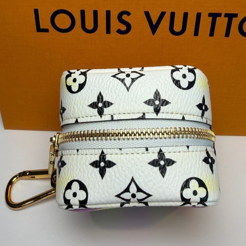 LOUIS VUITTON Monogram Giant Portemonnaie Cube Mini Cube Coin Bag Key Charm - Thumbnail 7