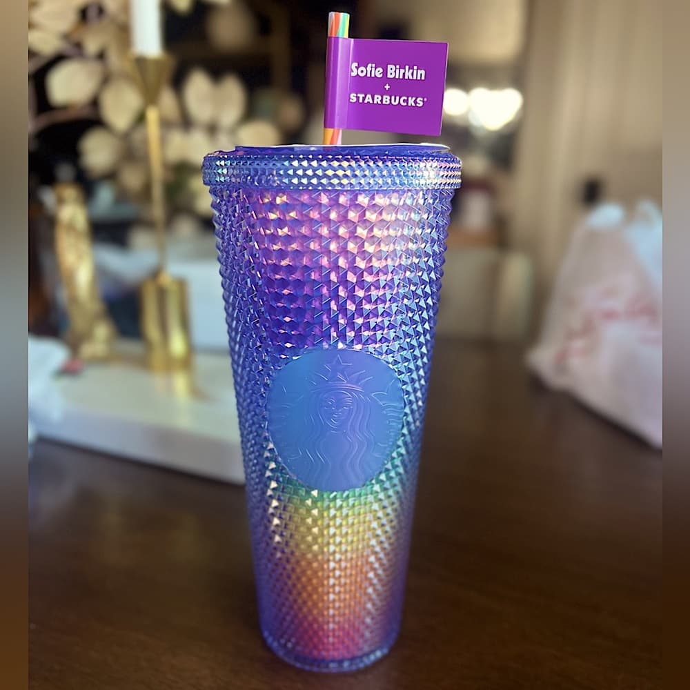 NEW 2024 STARBUCKS x Sofie Birkin 24 oz Sparkle Studs Cold Cup Limited Edition - Thumbnail 3