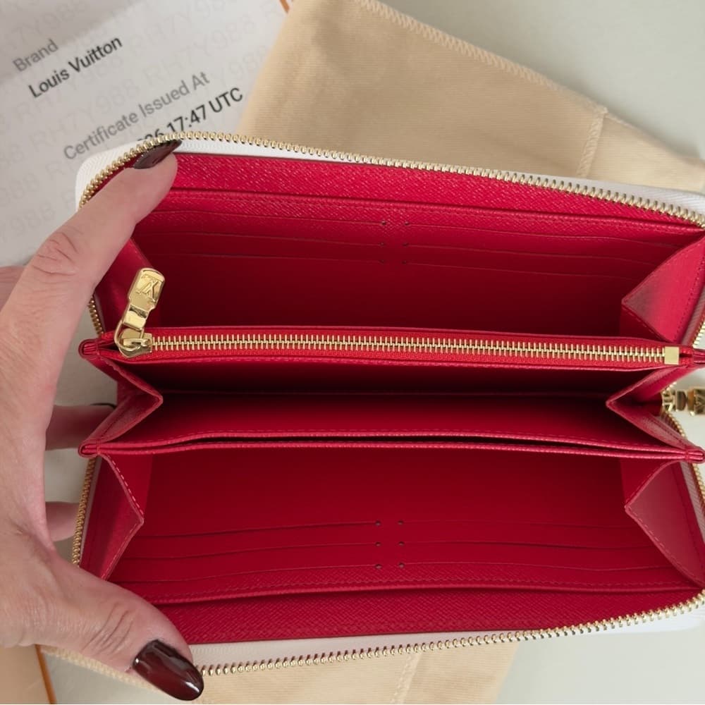 Louis Vuitton Takashi Murakami Cherry Cerise White Monogram Wallet COA M14240 - Thumbnail 10