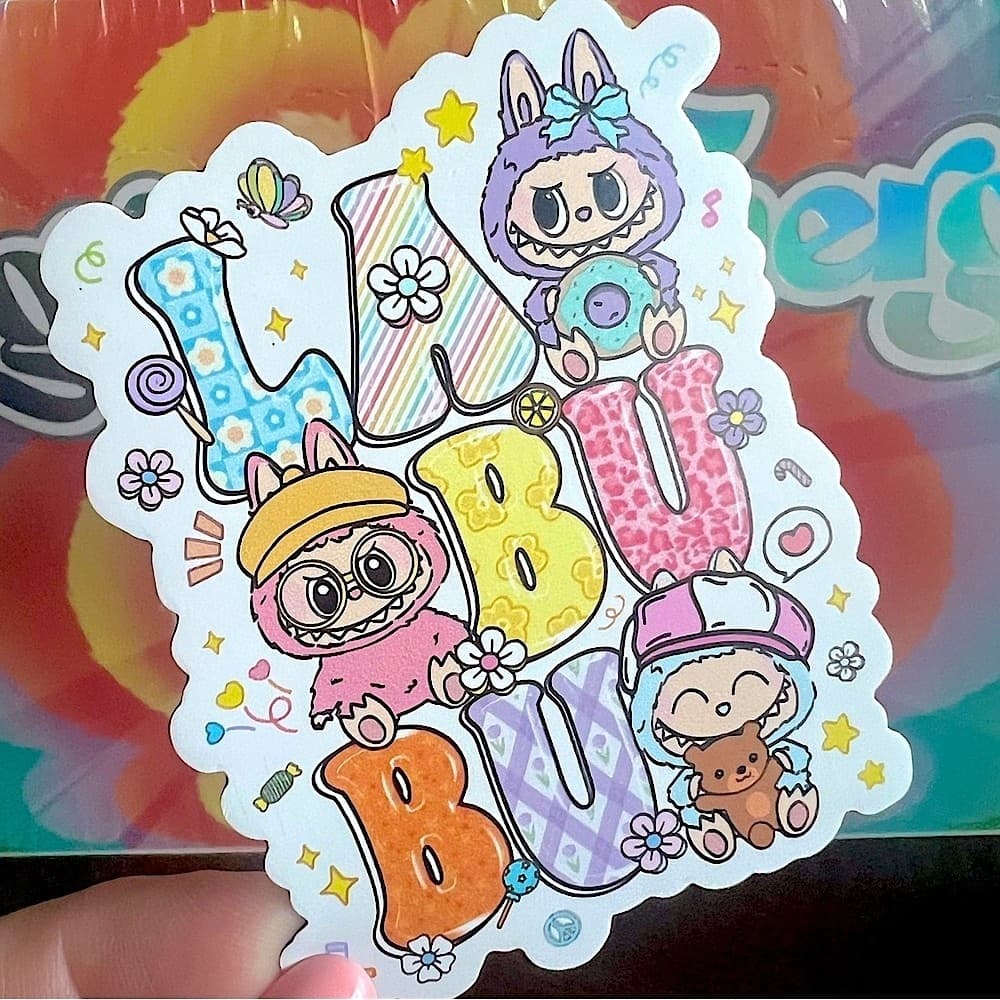Labubu Design Wall Magnet Colorful Monsters Fridge Magnet - Thumbnail 4