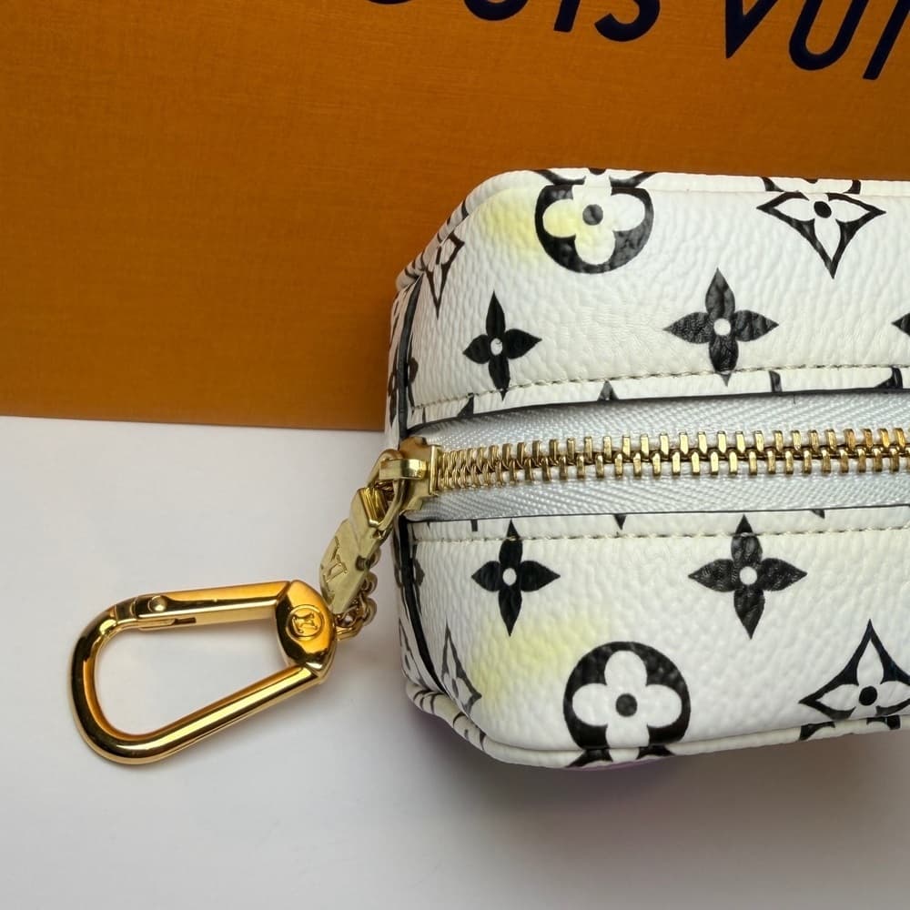 LOUIS VUITTON Monogram Giant Portemonnaie Cube Mini Cube Coin Bag Key Charm - Thumbnail 8