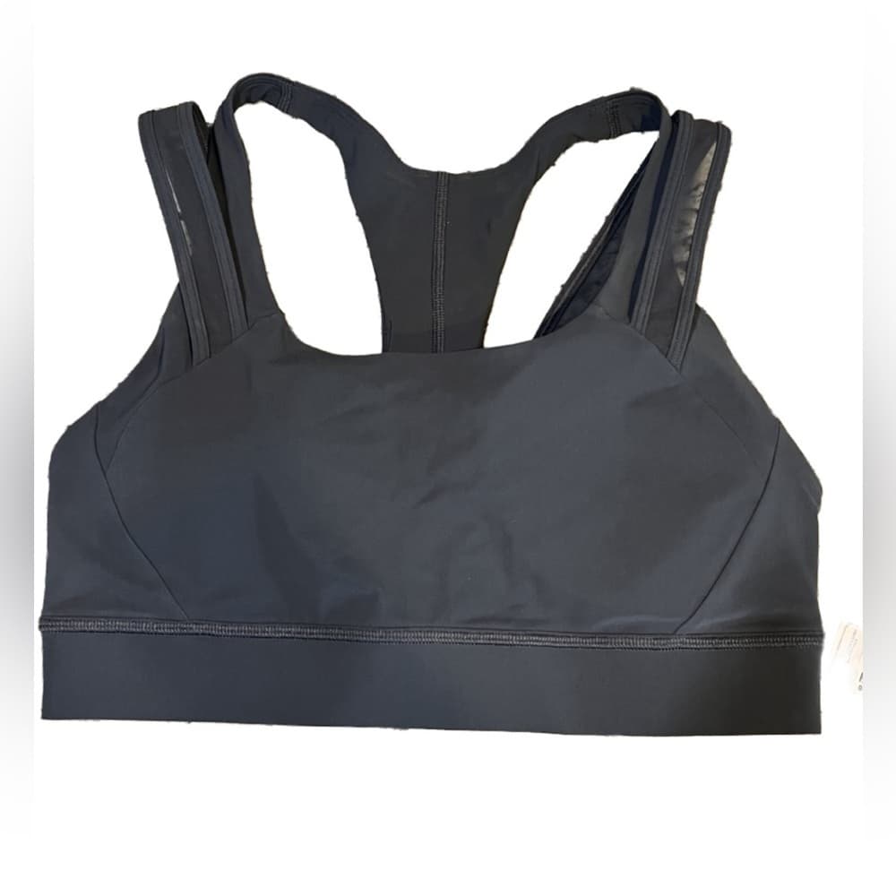 LULULEMON 🌟 Athletica GEARED TO TRAIN Bra Medium Support Graphite Gray 8 A/B - Thumbnail 5