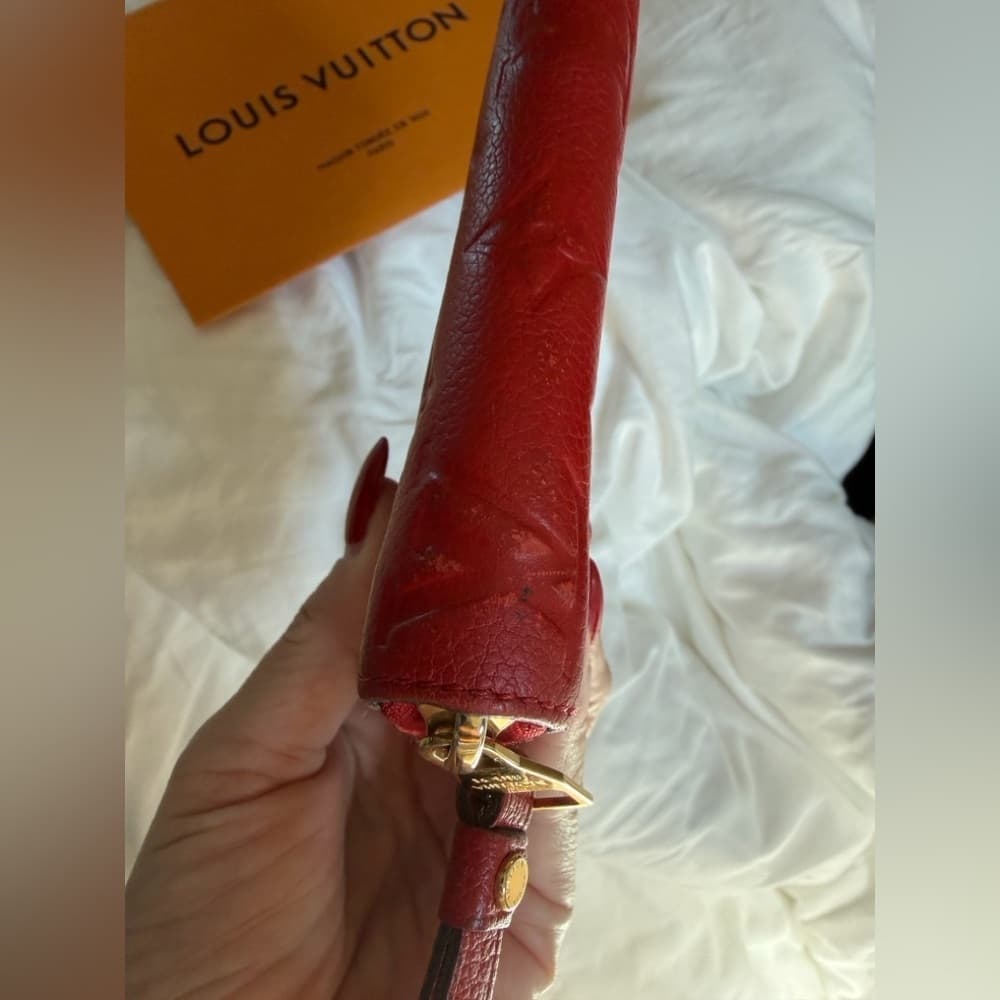 Louis Vuitton Rouge Red Empreinte Clemence Leather Continental Card Coin Wallet - Thumbnail 4