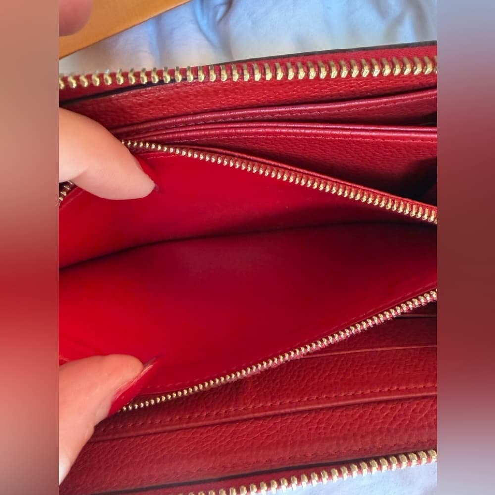 Louis Vuitton Rouge Red Empreinte Clemence Leather Continental Card Coin Wallet - Thumbnail 10