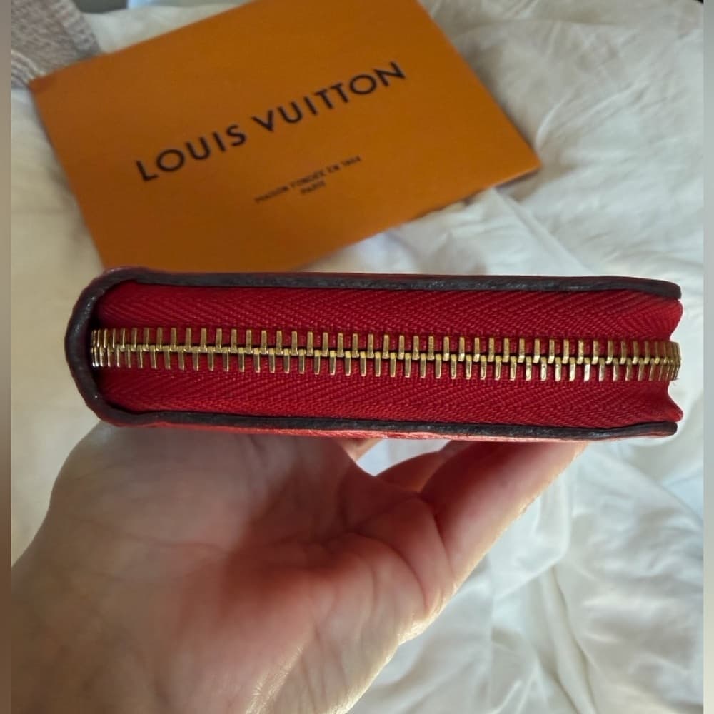 Louis Vuitton Rouge Red Empreinte Clemence Leather Continental Card Coin Wallet - Thumbnail 7