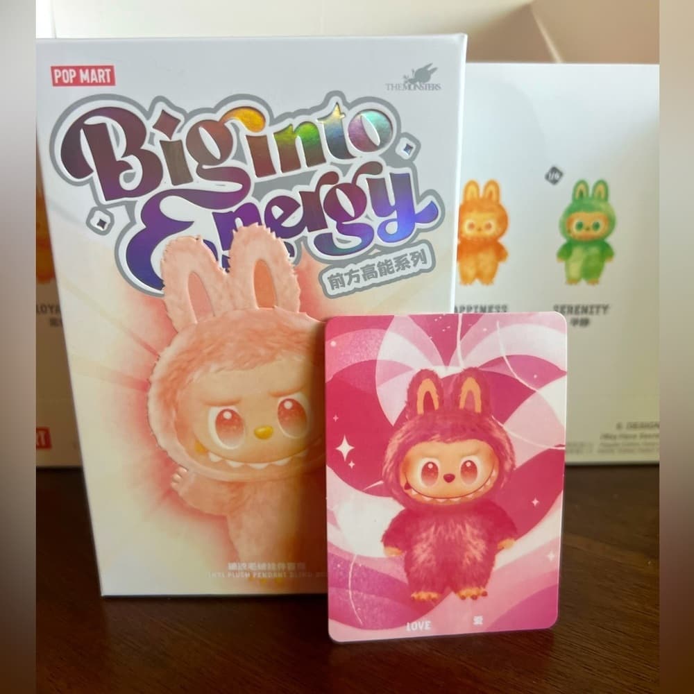 Labubu Big Into Energy CONFIRMED LOVE POP Mart Collectible - Thumbnail 3