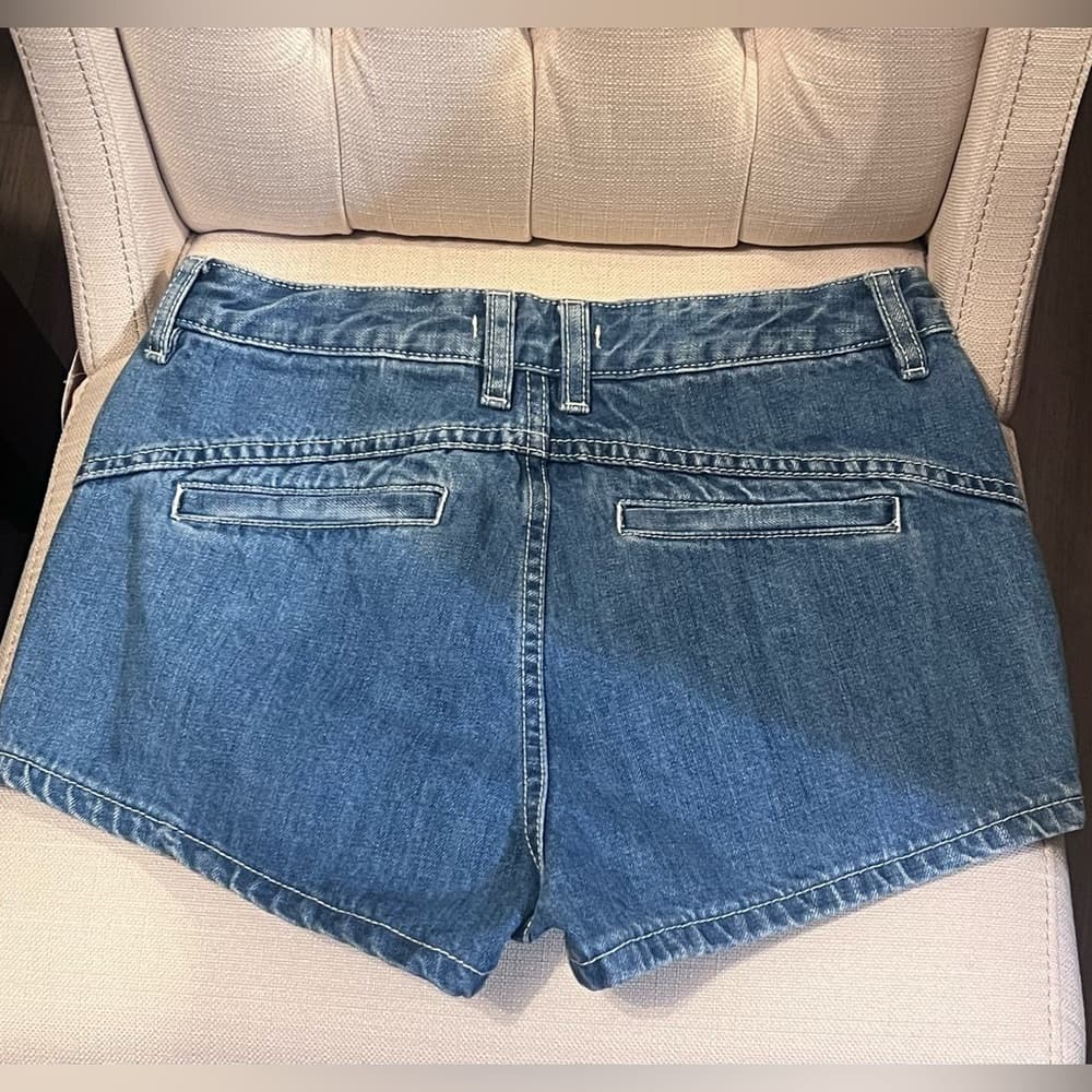 NEW 🌟 FREE PEOPLE Blue Jean Lace Shorts size 28 - Thumbnail 6