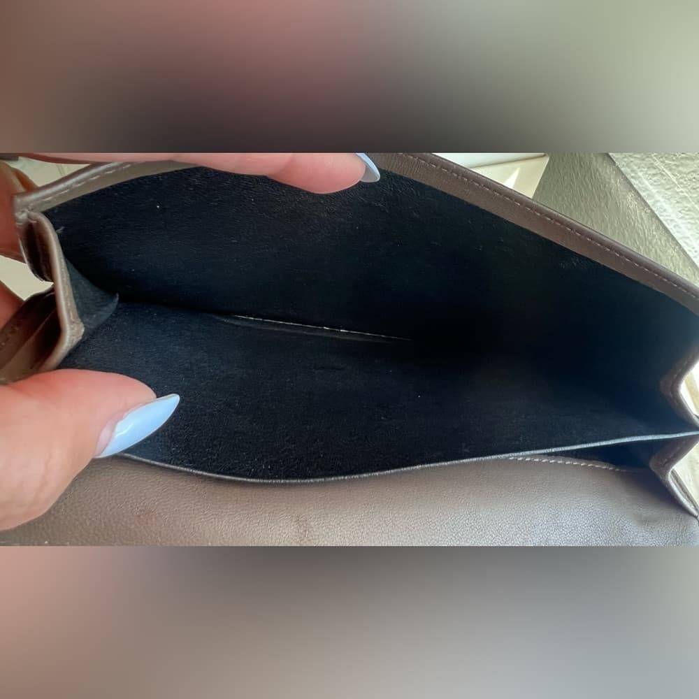 Bottega Veneta Intrecciato Snap Bifold Long Leather Card Wallet Brown Grey Color - Thumbnail 8