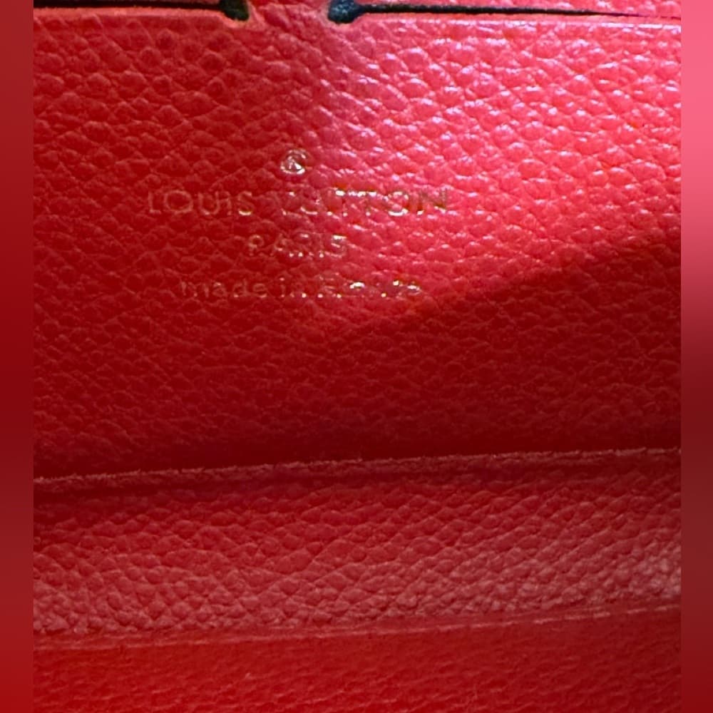 Louis Vuitton Rouge Red Empreinte Clemence Leather Continental Card Coin Wallet - Thumbnail 11