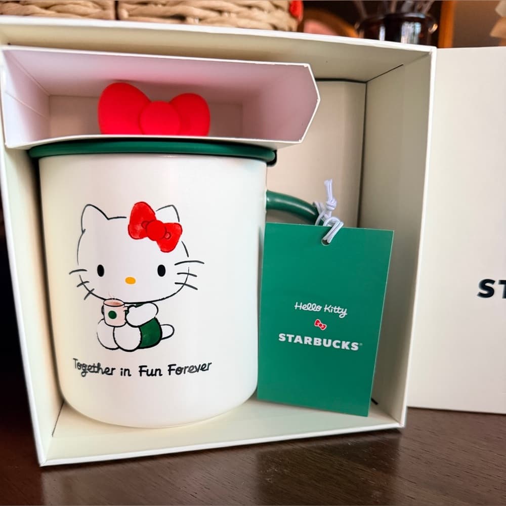 2025 Starbucks x Hello Kitty Sanrio Mug with Lid 16 oz Cup Limited Edition HTF - Thumbnail 3