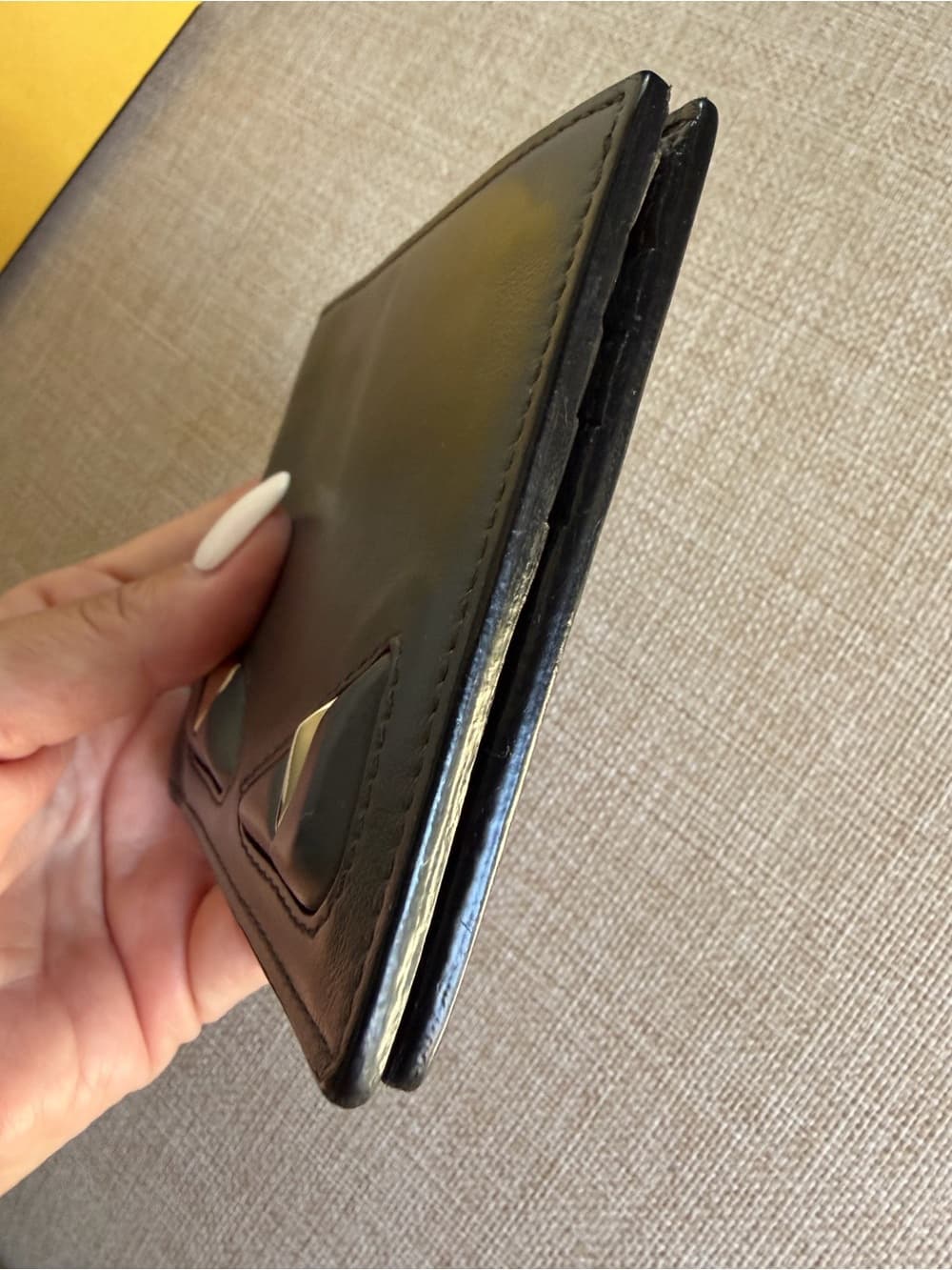FENDI Bugs Monster Grey Asphalt Leather Palladium Eyes Bifold Men’s Wallet Box - Thumbnail 13