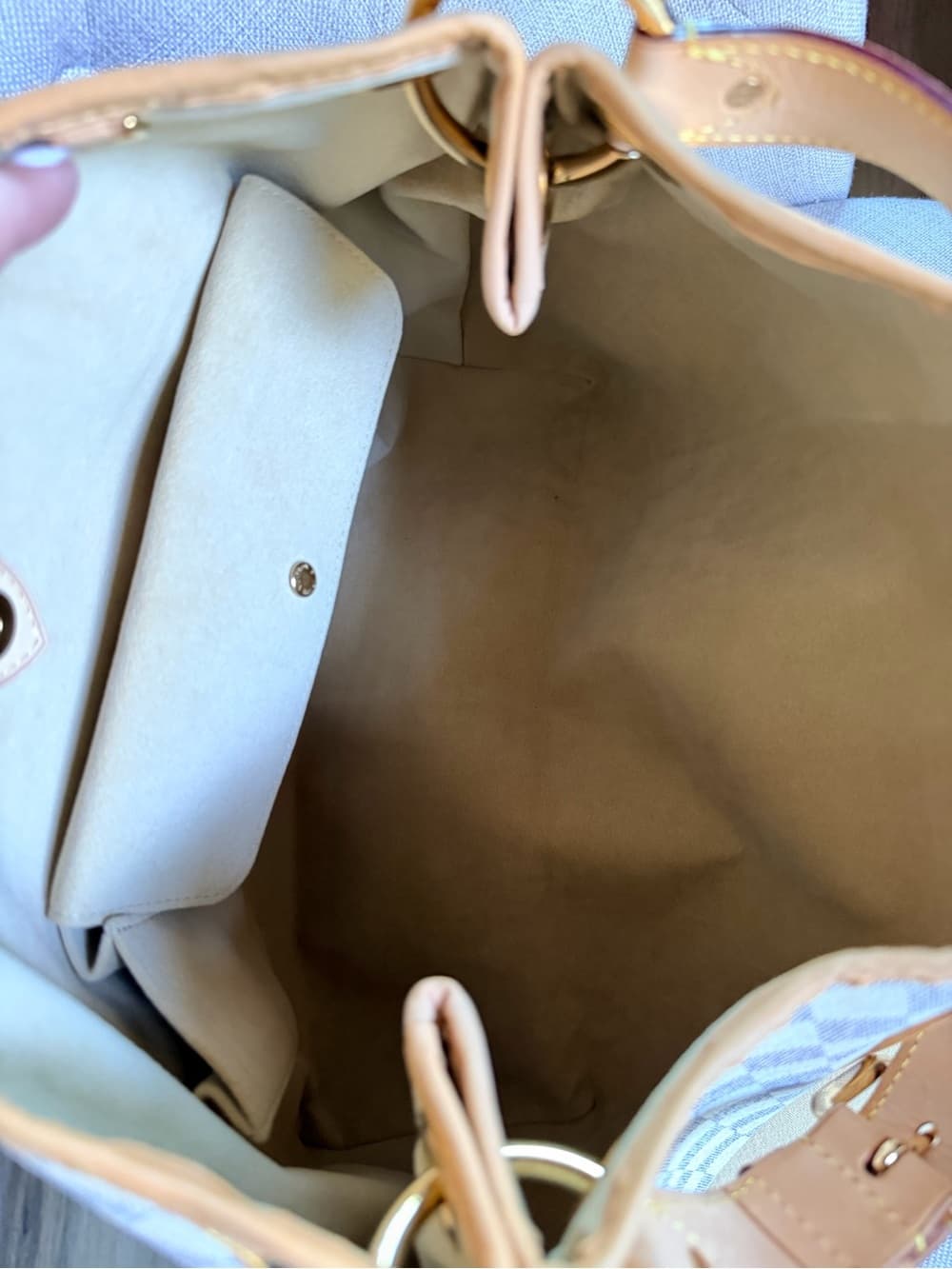 Louis Vuitton Galliera PM Damier Azur Shoulder Hobo Tote Hand Bag w Dust Bag 🤩 - Thumbnail 8