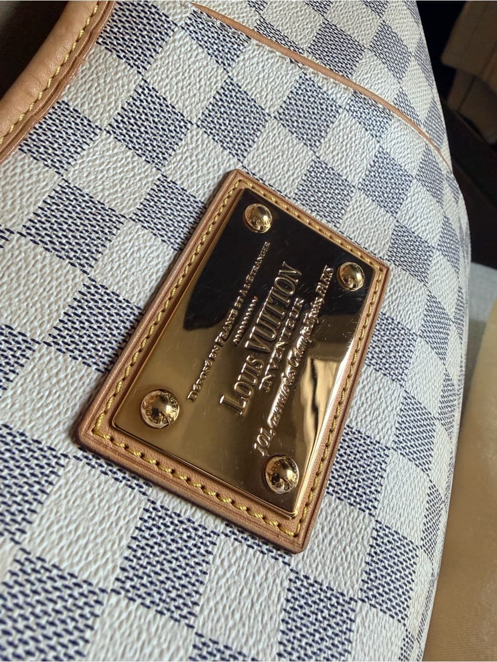 Louis Vuitton Galliera PM Damier Azur Shoulder Hobo Tote Hand Bag w Dust Bag 🤩 - Thumbnail 4