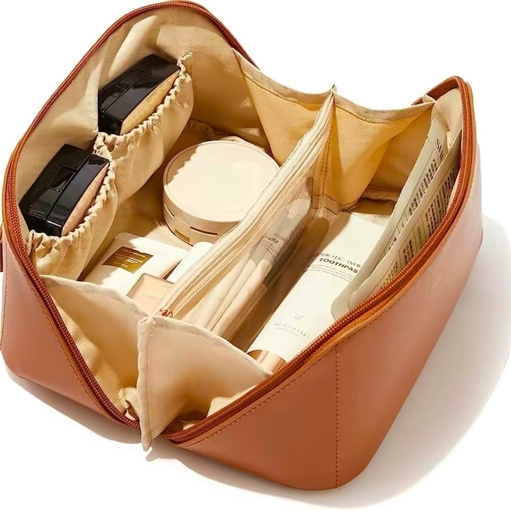 NEW Make Up Travel Toiletries Carry On Personal Bag 3 Separate Compartments - Thumbnail 4