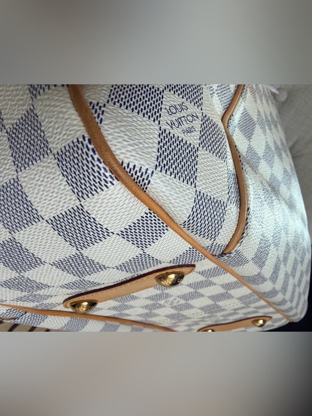 Louis Vuitton Galliera PM Damier Azur Shoulder Hobo Tote Hand Bag w Dust Bag 🤩 - Thumbnail 13