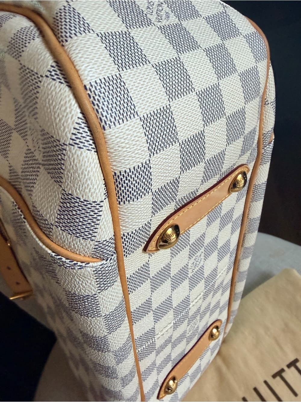 Louis Vuitton Galliera PM Damier Azur Shoulder Hobo Tote Hand Bag w Dust Bag 🤩 - Thumbnail 14