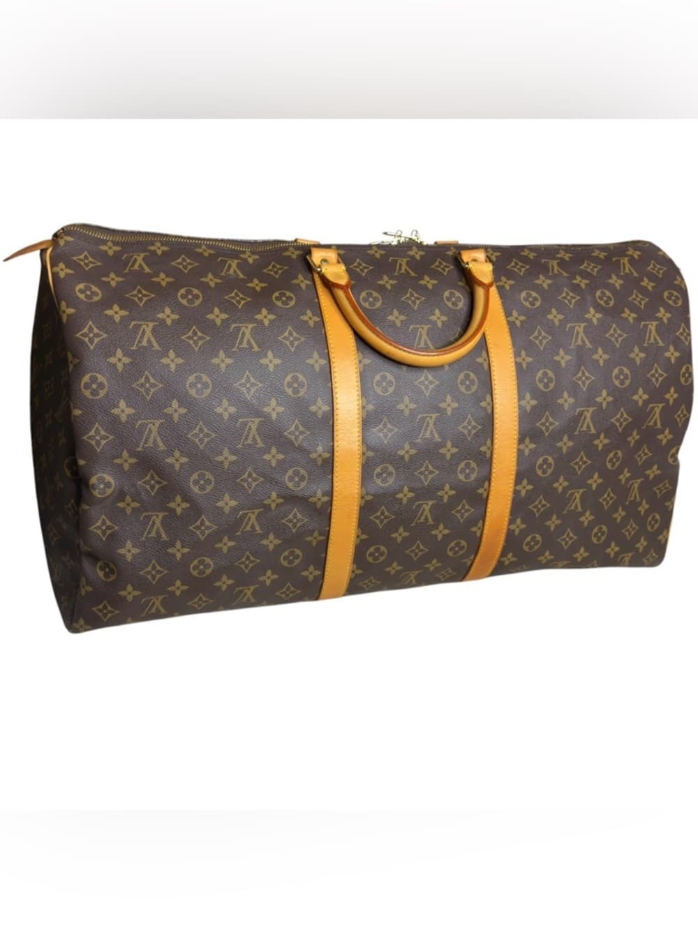 Louis Vuitton KEEPALL 60 Monogram VINTAGE Weekend Duffle Travel Bag + INSERT 🤩 - Thumbnail 4
