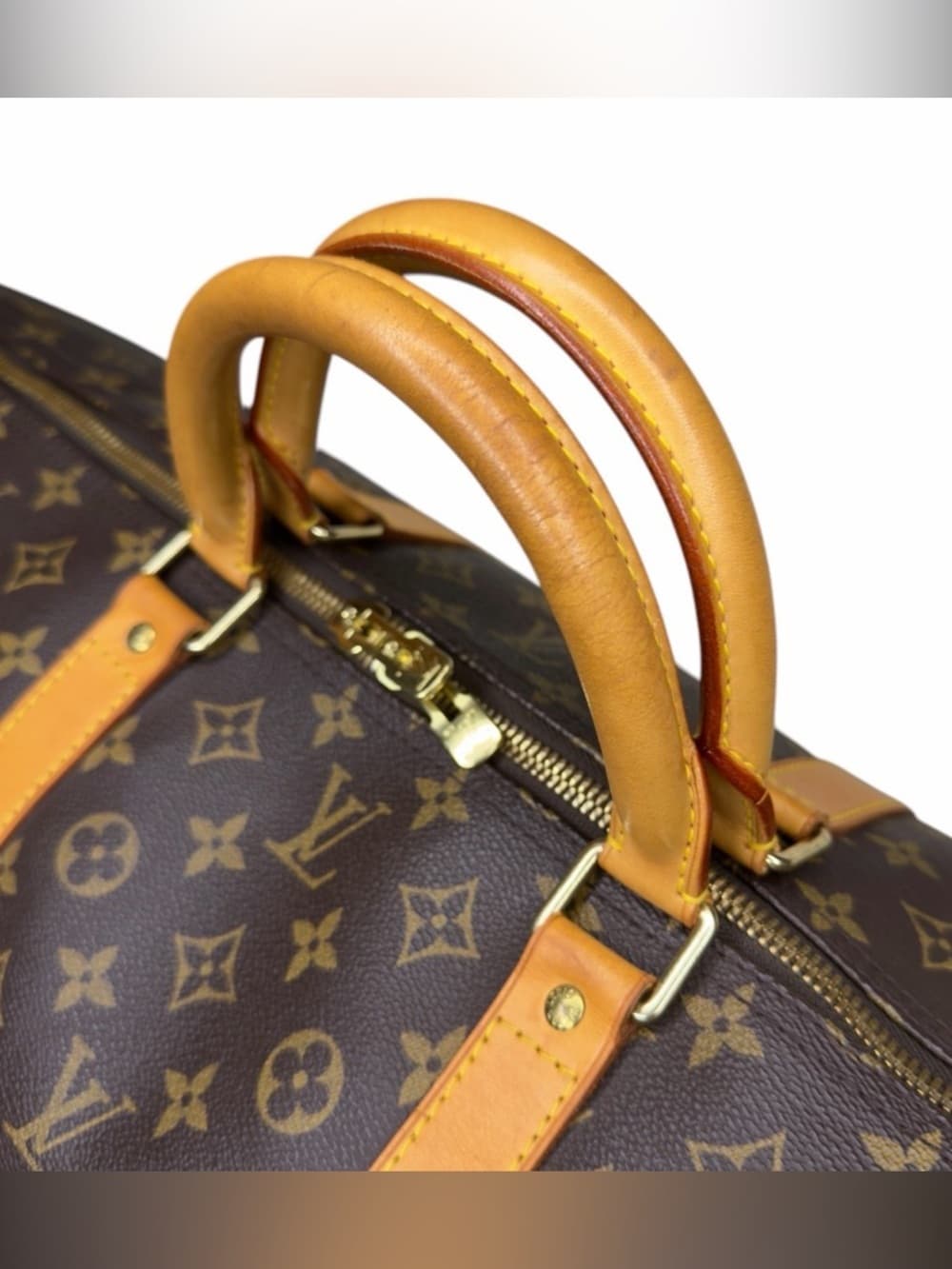 Louis Vuitton KEEPALL 60 Monogram VINTAGE Weekend Duffle Travel Bag + INSERT 🤩 - Thumbnail 8
