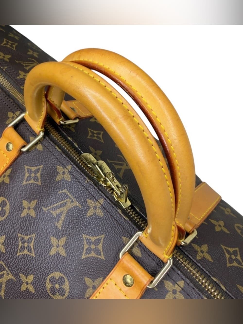 Louis Vuitton KEEPALL 60 Monogram VINTAGE Weekend Duffle Travel Bag + INSERT 🤩 - Thumbnail 7