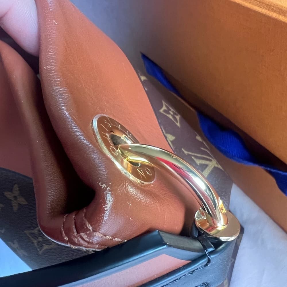 Louis Vuitton GM TUILERIES BESACE HOBO Monogram Camel Leather Shoulder Tote Bag - Thumbnail 9