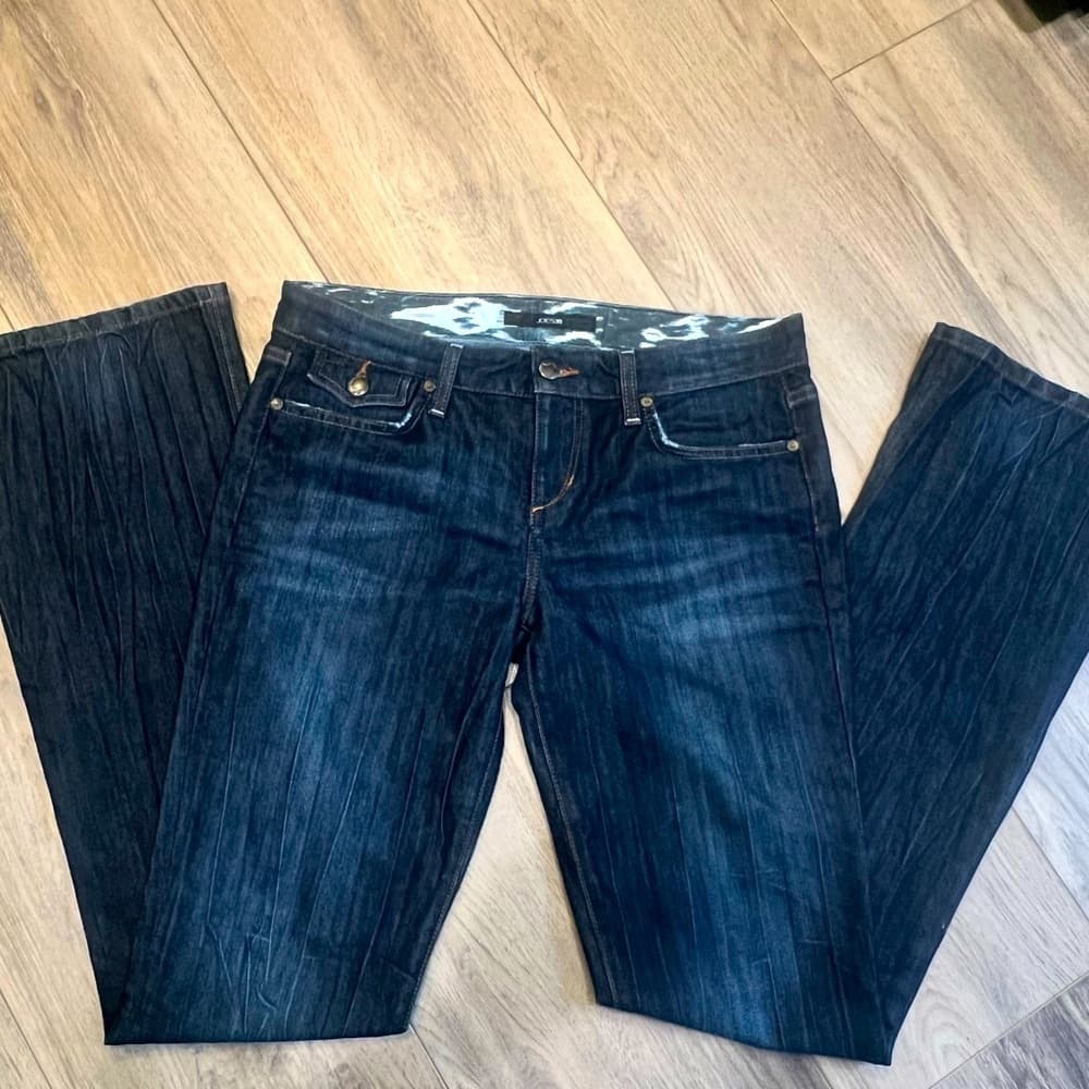 EUC 🎉 JOE’s Jeans ROCKER Dark Blue Long Low Waist Denim Blue Jeans W 29 L 34 - Thumbnail 4