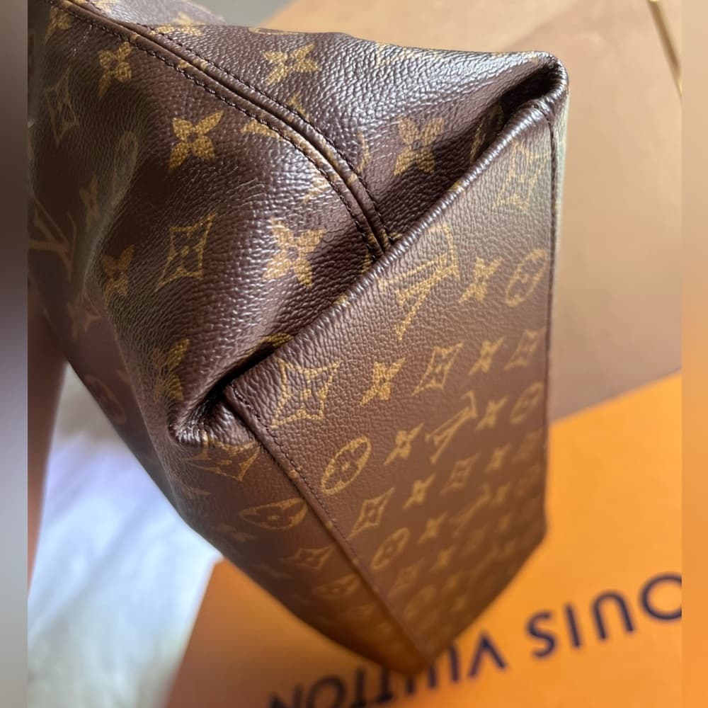 Louis Vuitton GM TUILERIES BESACE HOBO Monogram Camel Leather Shoulder Tote Bag - Thumbnail 11