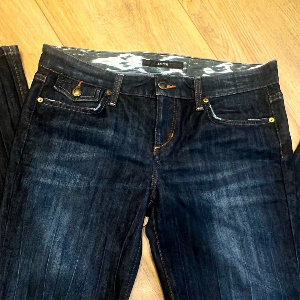 EUC 🎉 JOE’s Jeans ROCKER Dark Blue Long Low Waist Denim Blue Jeans W 29 L 34 - Thumbnail 5