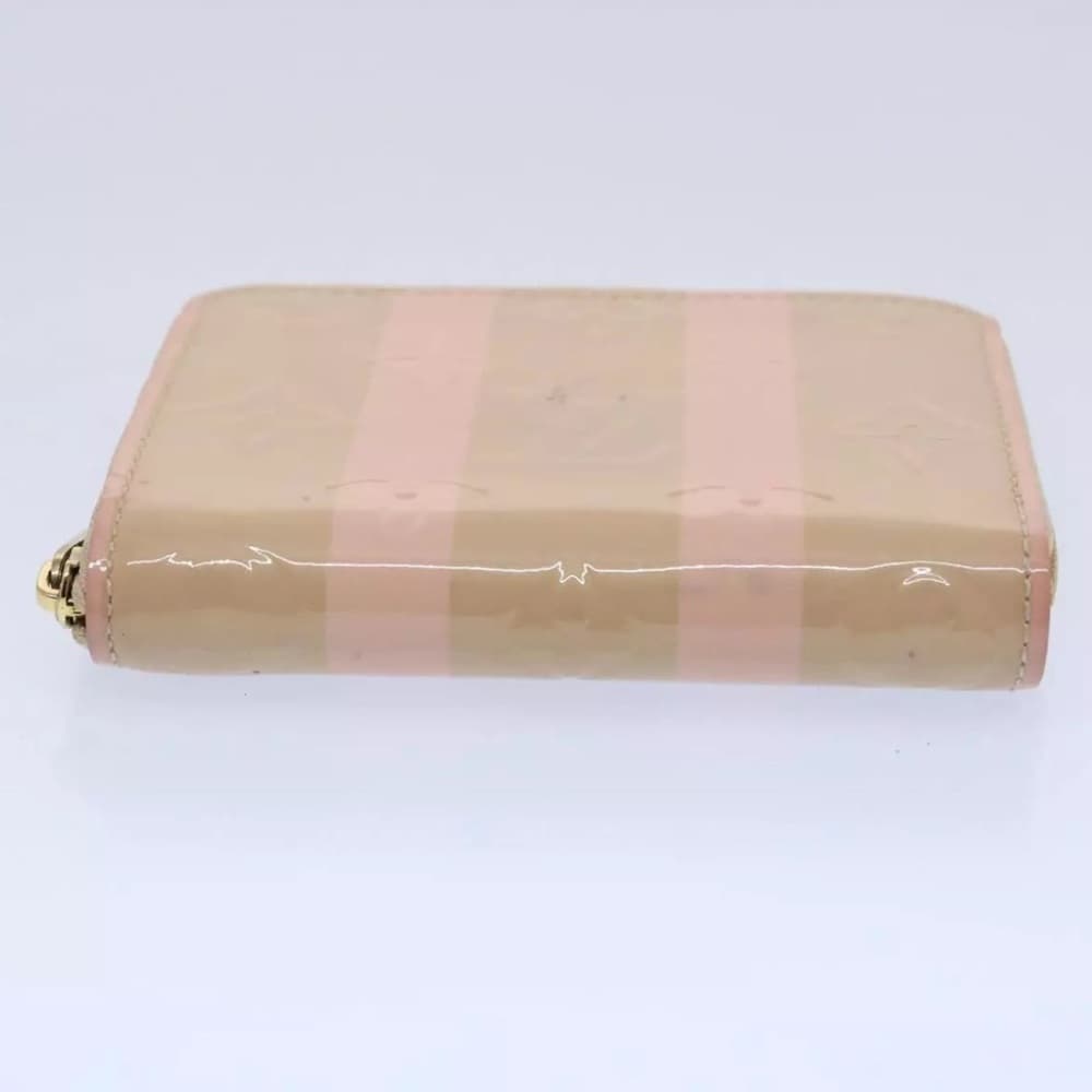 Louis Vuitton Vernis Rayures Zippy Coin Dune Pink Stripe Compact Card Zip Wallet - Thumbnail 8