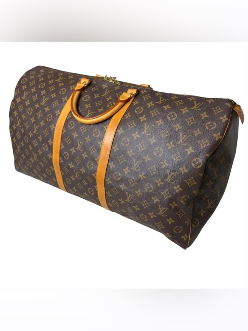 Louis Vuitton KEEPALL 60 Monogram VINTAGE Weekend Duffle Travel Bag + INSERT 🤩 - Thumbnail 12