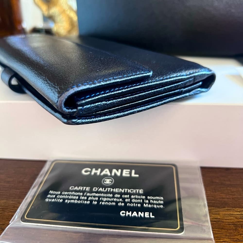 CHANEL Rose Empreinte Leather Wallet with Box and Card - Thumbnail 3