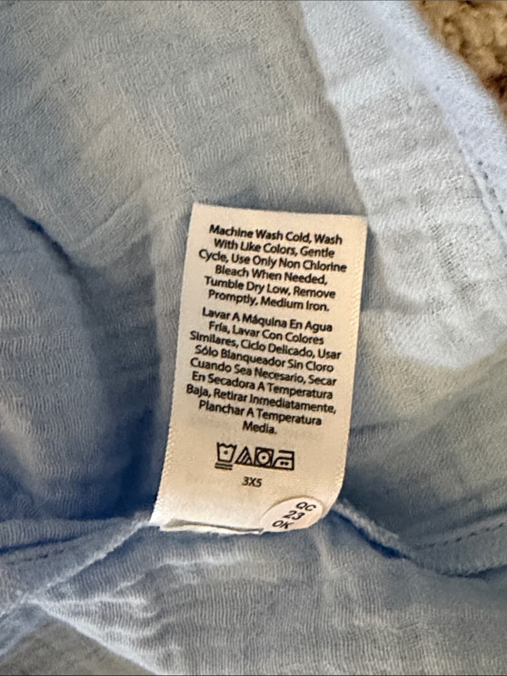Time and Tru Denim Blue Low Waist Cotton Gauze Feel Summer Dress Size XS 0 2 - Thumbnail 11