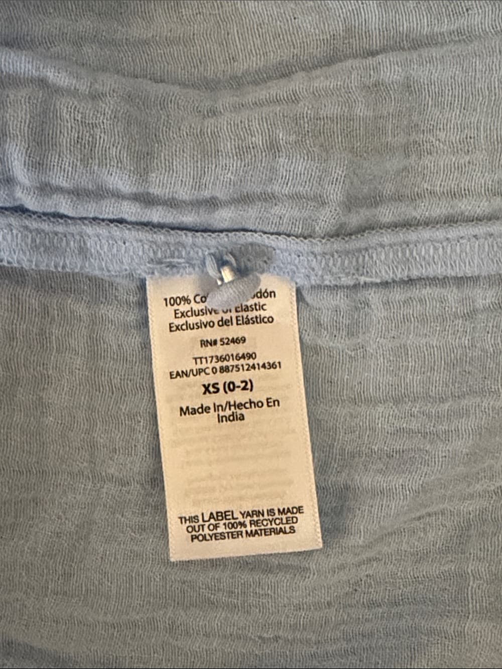 Time and Tru Denim Blue Low Waist Cotton Gauze Feel Summer Dress Size XS 0 2 - Thumbnail 10
