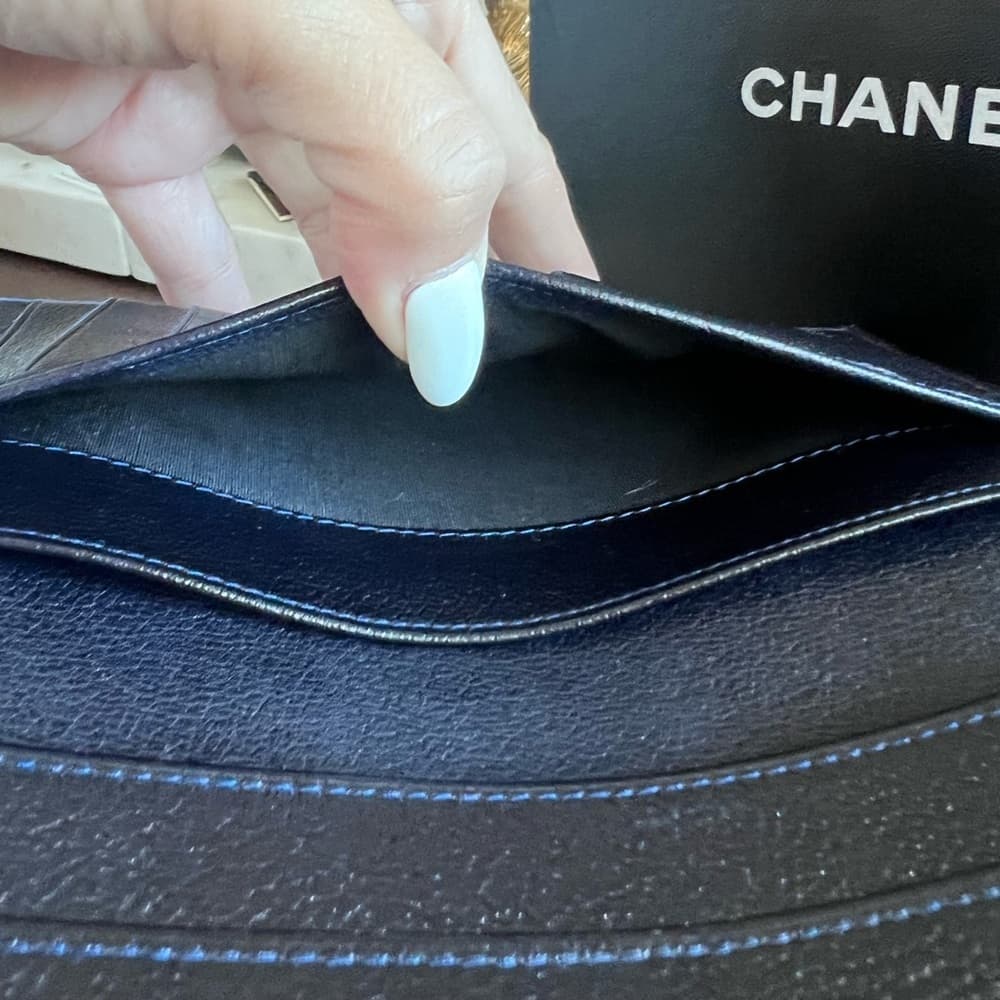 CHANEL Rose Empreinte Leather Wallet with Box and Card - Thumbnail 9