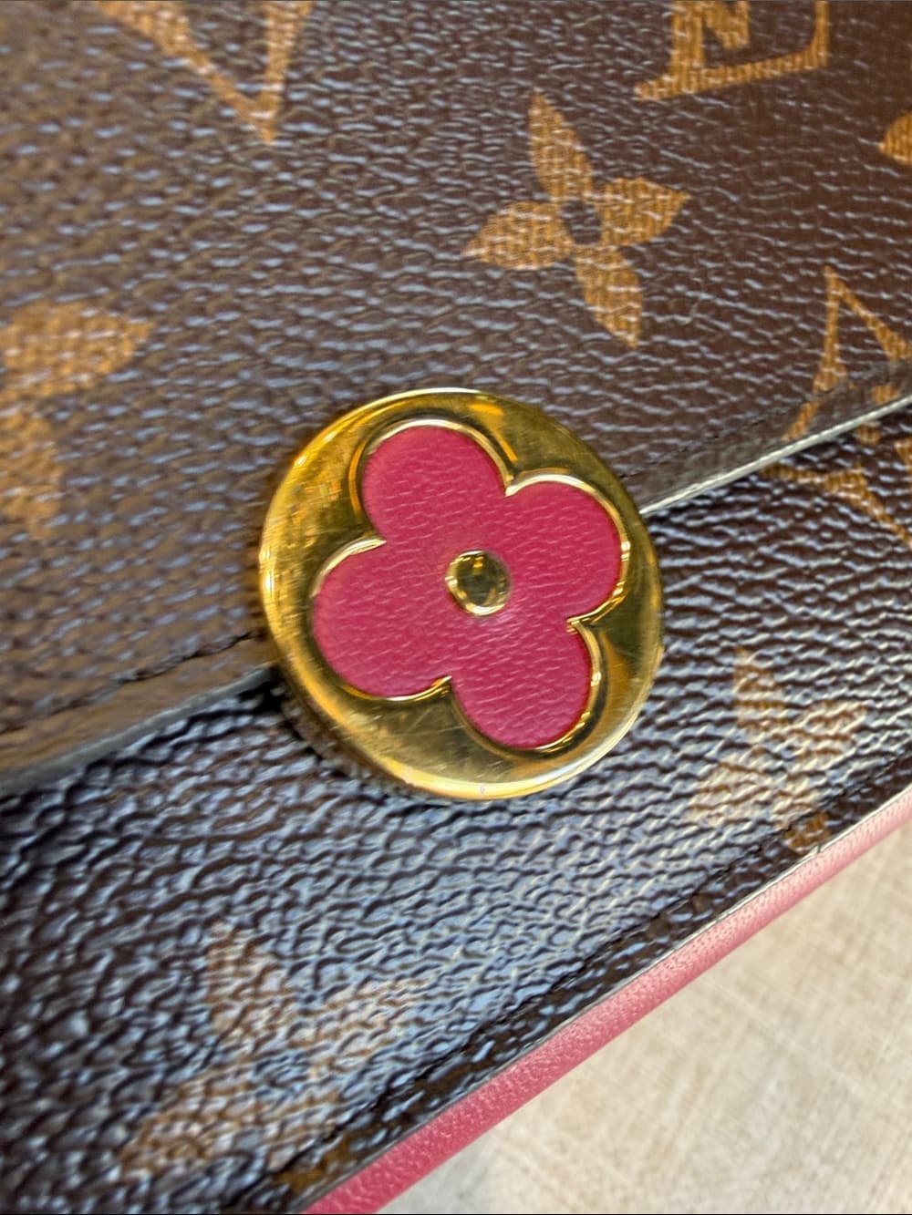 LOUIS VUITTON FLORE WALLET Fuschia Raspberry Monogram Canvas Long Wallet - Thumbnail 4