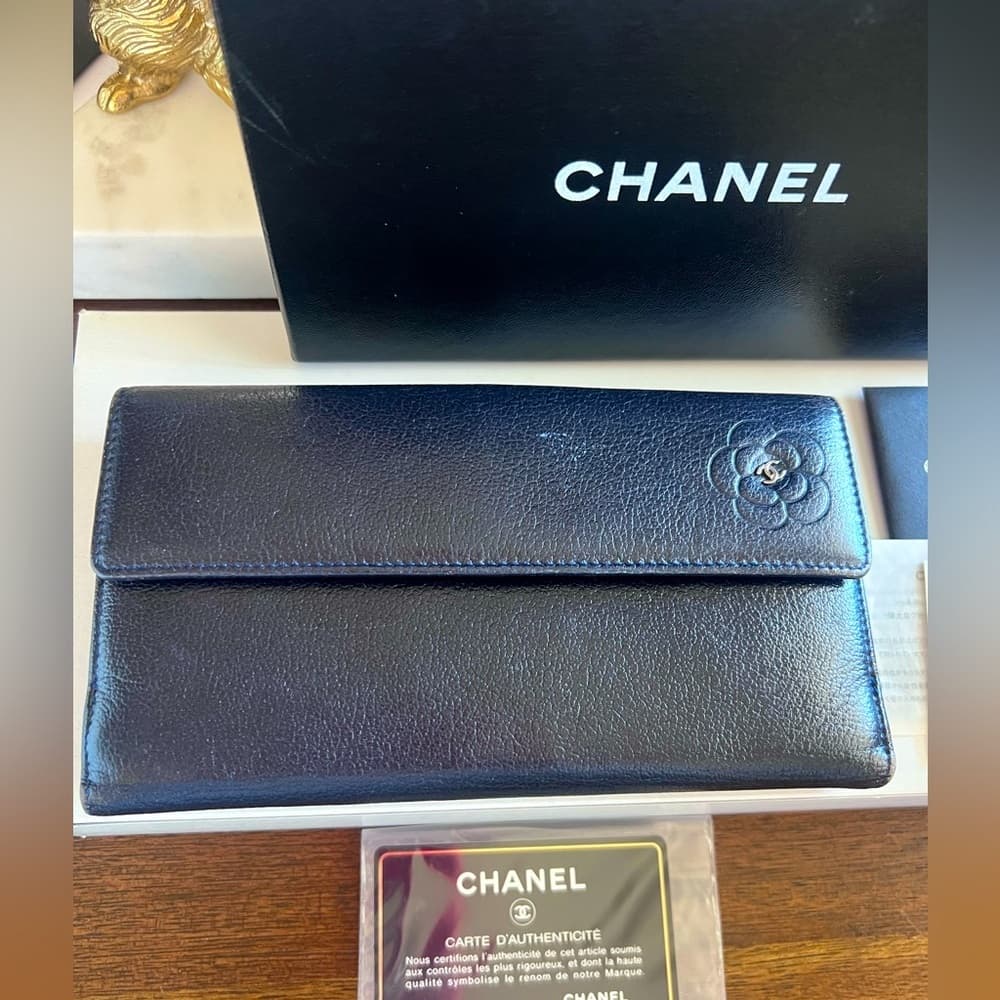 CHANEL Rose Empreinte Leather Wallet with Box and Card - Thumbnail 2