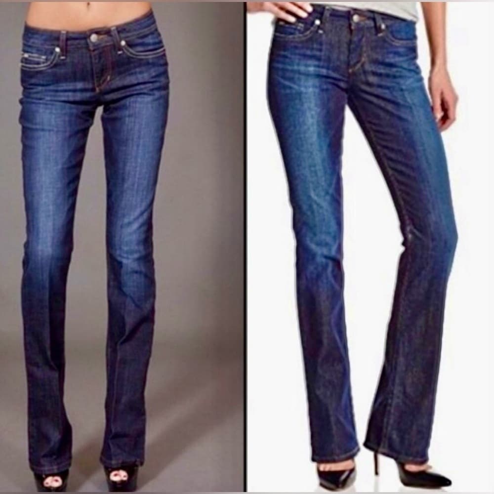 EUC 🎉 JOE’s Jeans ROCKER Dark Blue Long Low Waist Denim Blue Jeans W 29 L 34 - Thumbnail 2