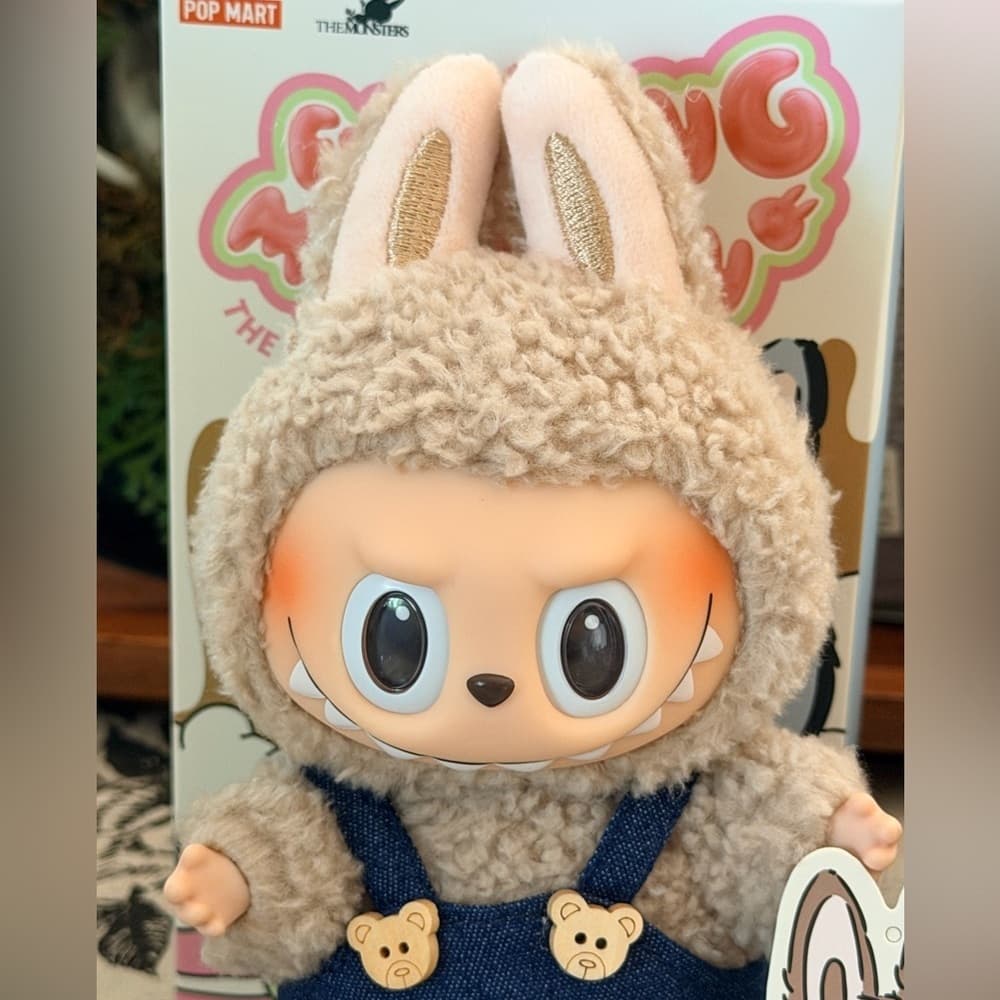 POP Mart Exciting Macaron Labubu TOFFEE Confirmed Open Box + Halloween Costume - Thumbnail 4
