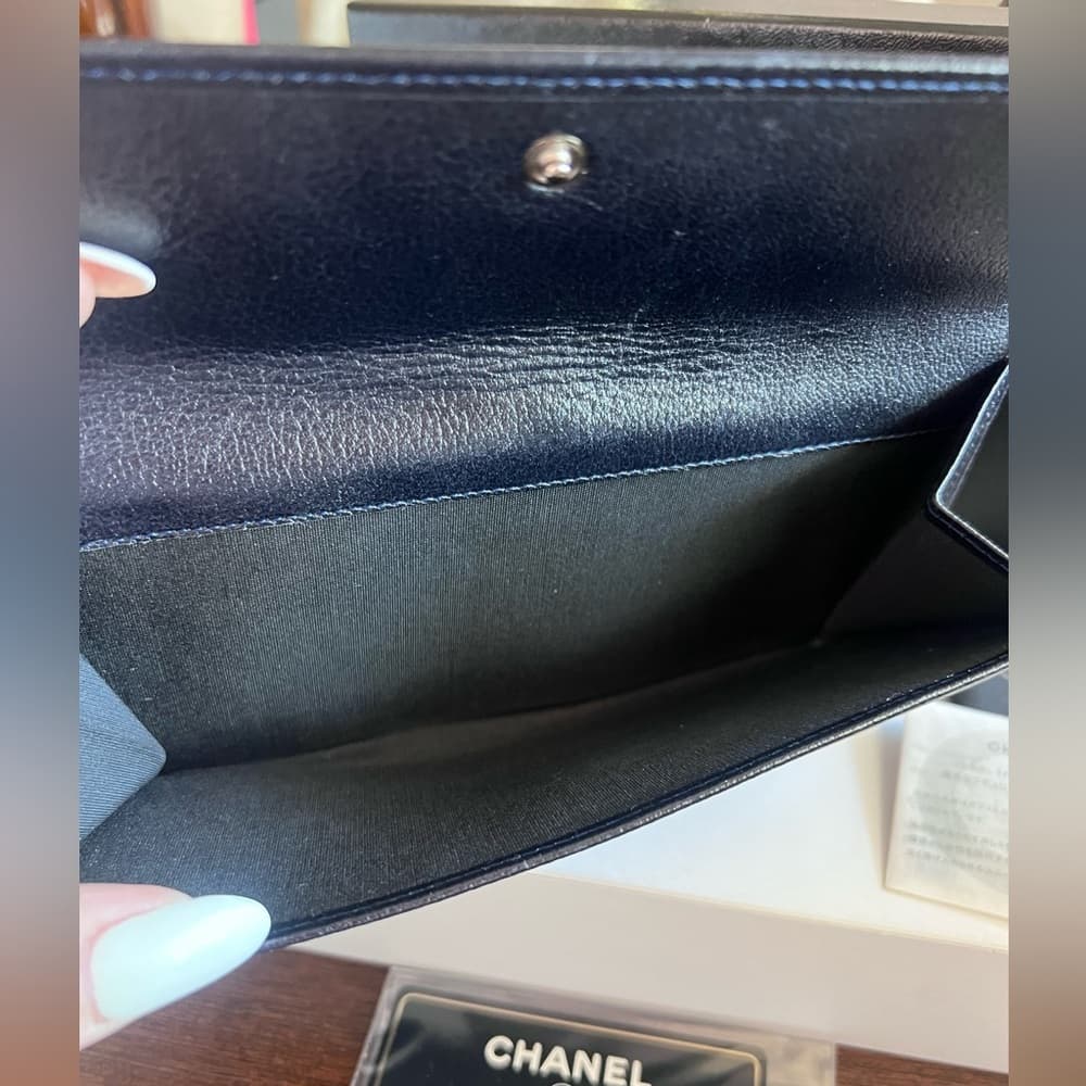 CHANEL Rose Empreinte Leather Wallet with Box and Card - Thumbnail 8