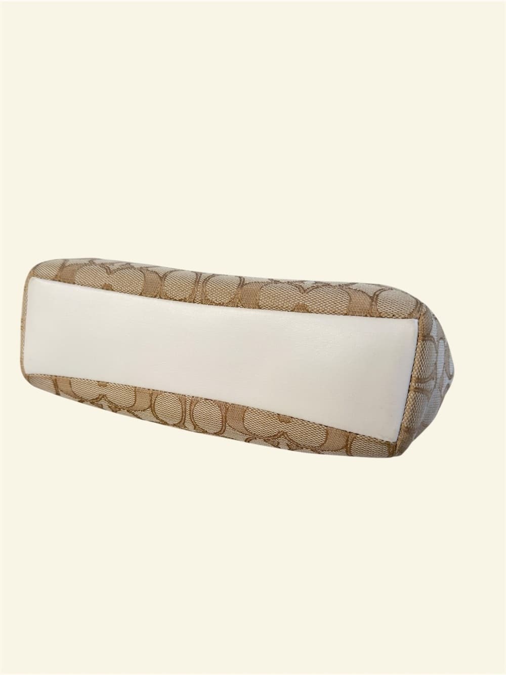 Coach Signature Canvas Mini Kelsey Satchel Beige White Leather Crossbody bag - Thumbnail 6