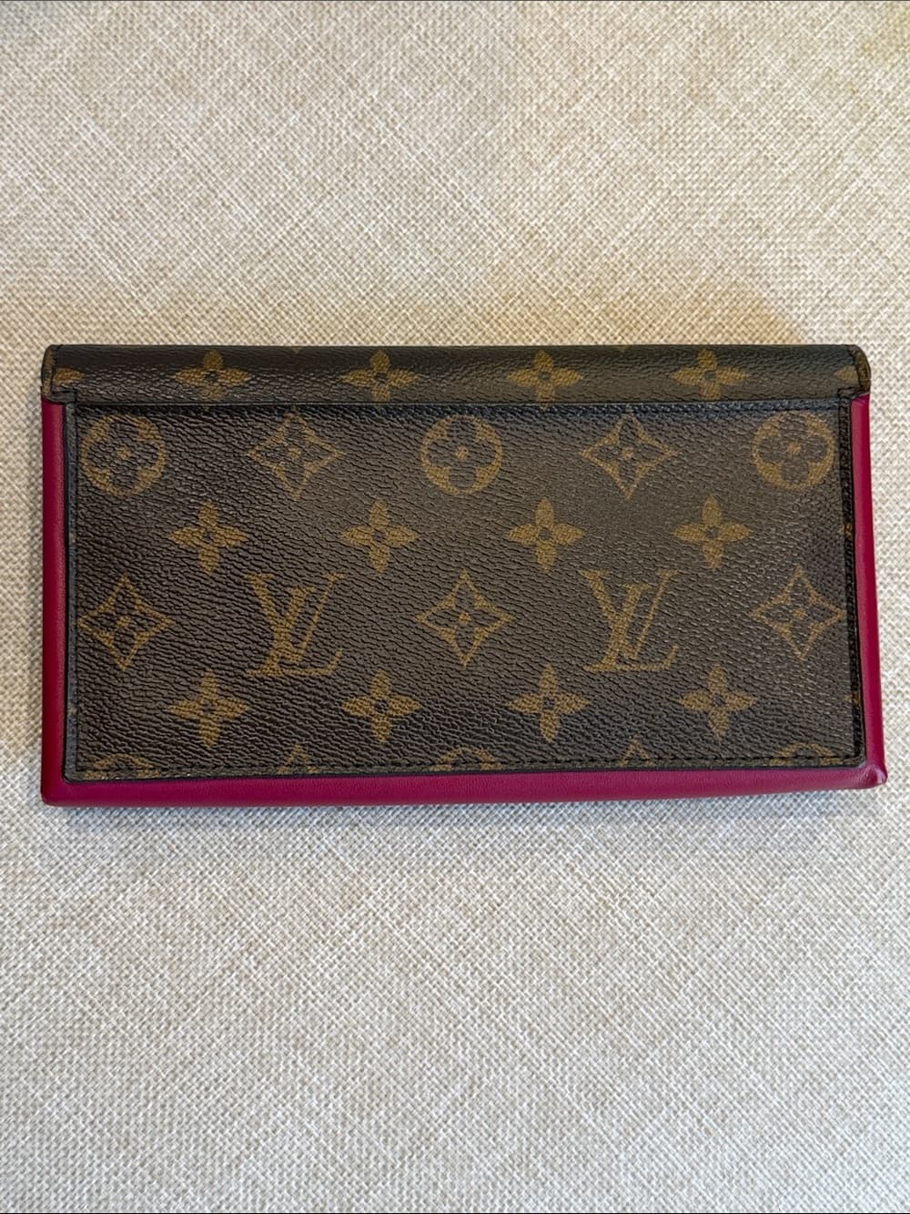 LOUIS VUITTON FLORE WALLET Fuschia Raspberry Monogram Canvas Long Wallet - Thumbnail 5