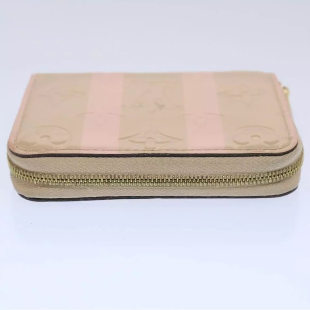Louis Vuitton Vernis Rayures Zippy Coin Dune Pink Stripe Compact Card Zip Wallet - Thumbnail 7