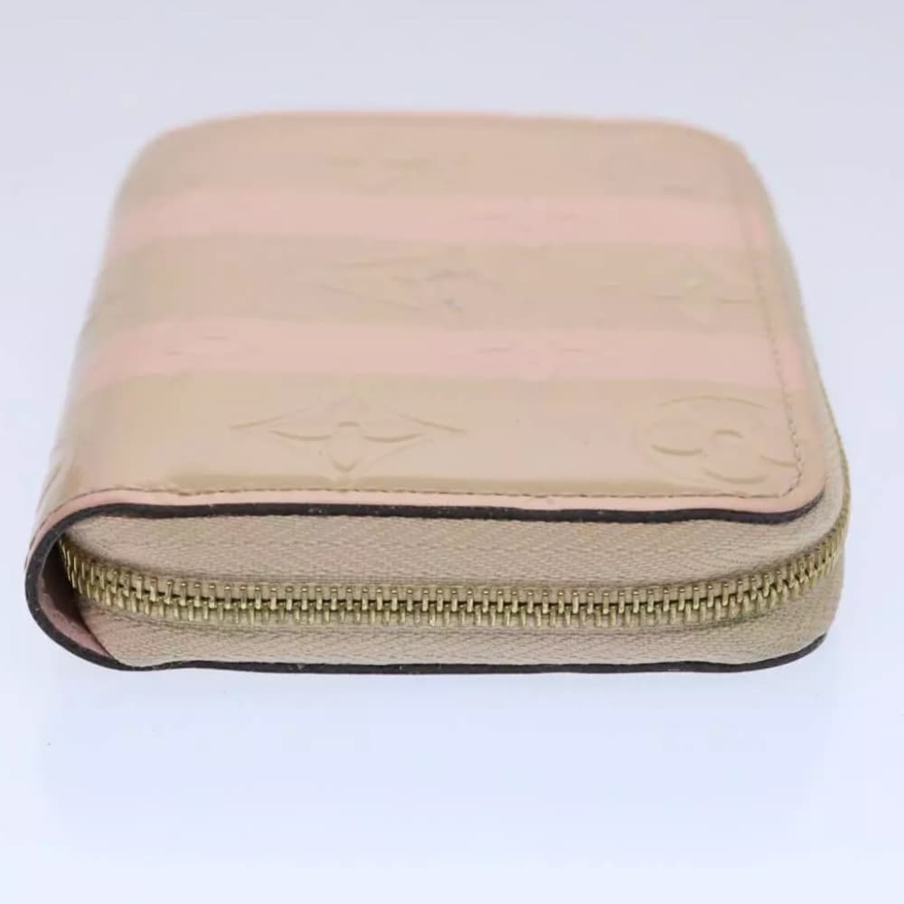 Louis Vuitton Vernis Rayures Zippy Coin Dune Pink Stripe Compact Card Zip Wallet - Thumbnail 6