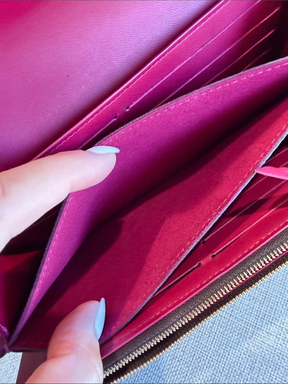 LOUIS VUITTON FLORE WALLET Fuschia Raspberry Monogram Canvas Long Wallet - Thumbnail 13