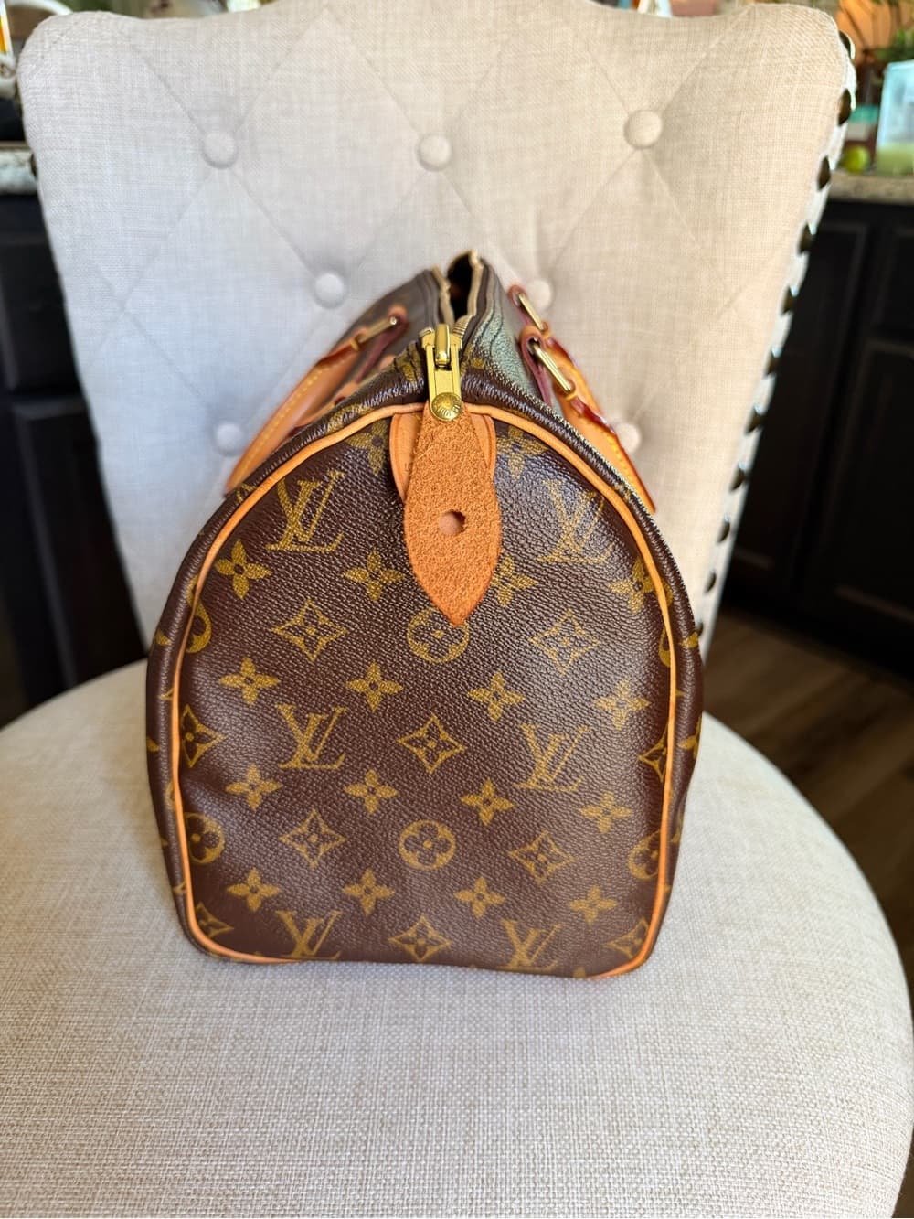 Louis Vuitton Speedy 30 Classic Monogram Canvas Tote Bag Excellent Condition - Thumbnail 6