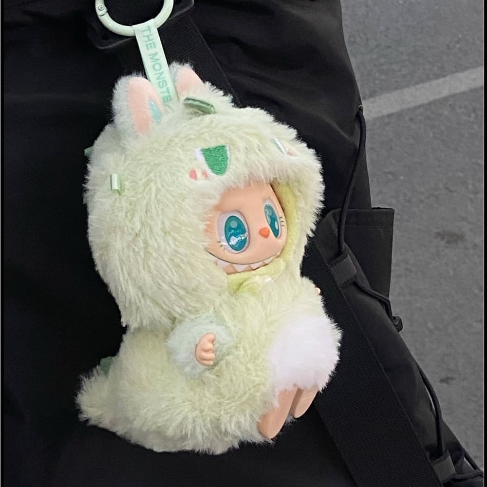 Labubu Dinosaur Outfit Costume Ready Soft Fluffy Green Ready to Attack the Day! - Thumbnail 4
