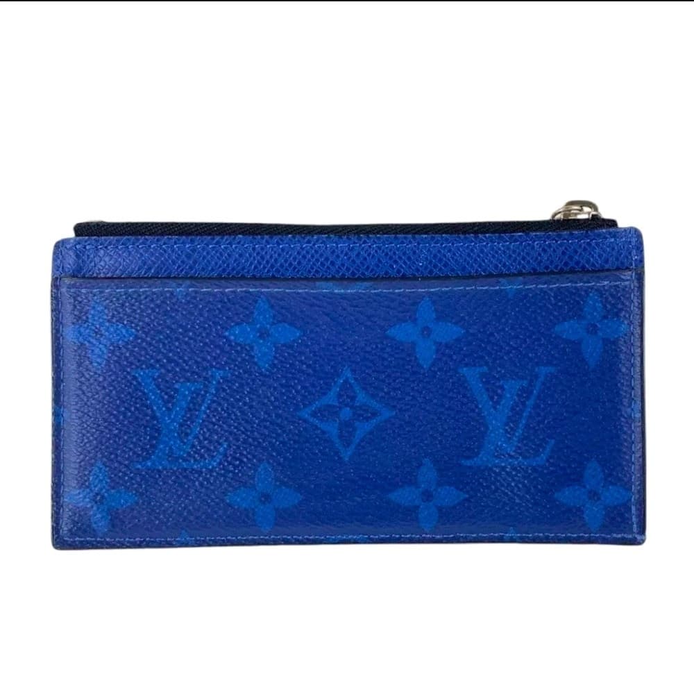 Louis Vuitton TAIGARAMA Cobalt Blue Card Zippy Coin Wallet ID Holder with Box - Thumbnail 3