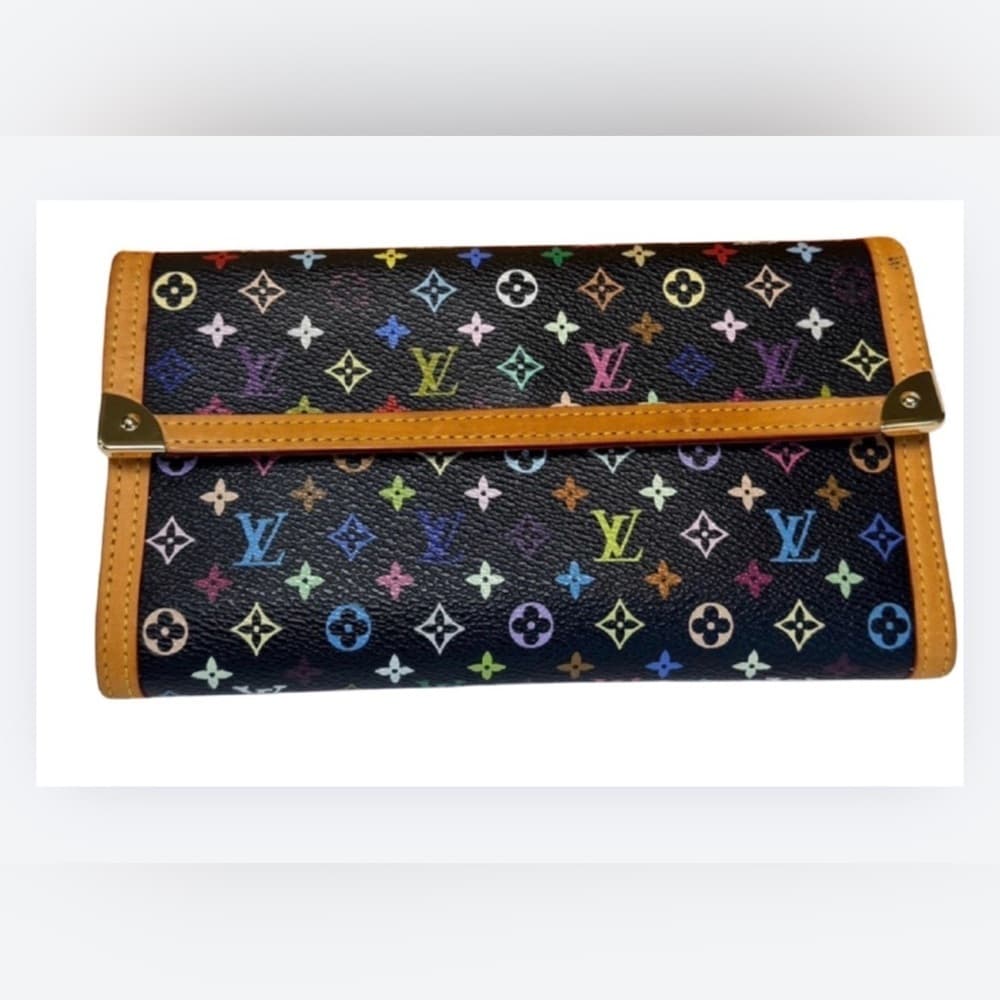 Louis Vuitton Takashi Murakami Porte Tresor Multicolor International Card Wallet - Thumbnail 2